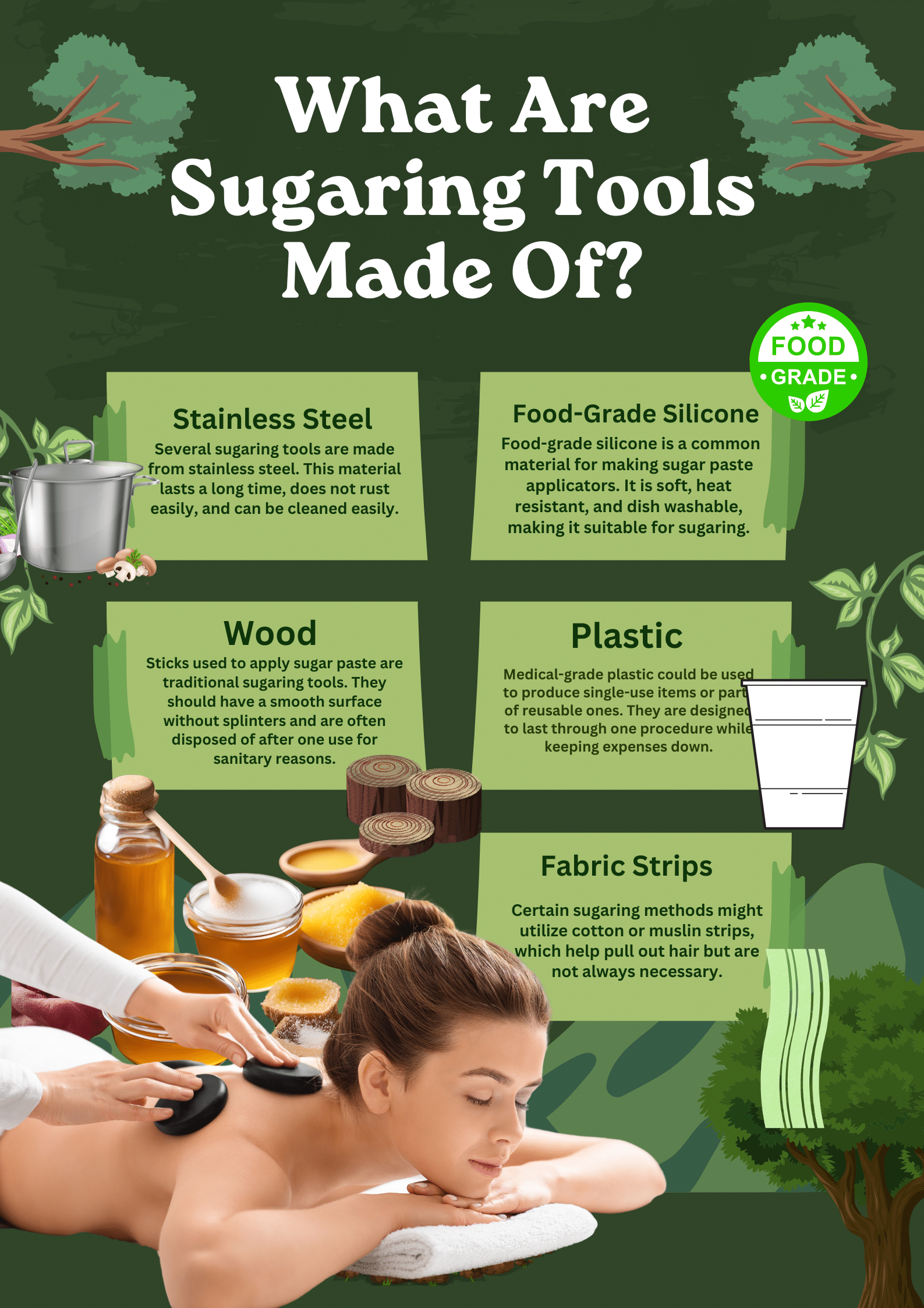 Infographic Image-What Are Sugaring Tools Made Of?