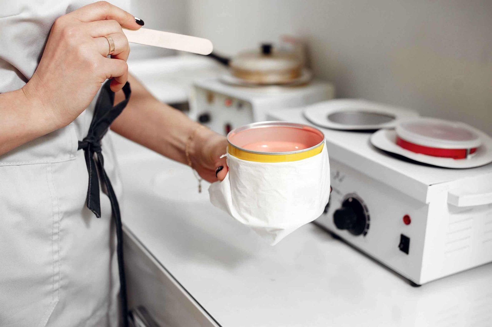 Cooking sugar wax carefully