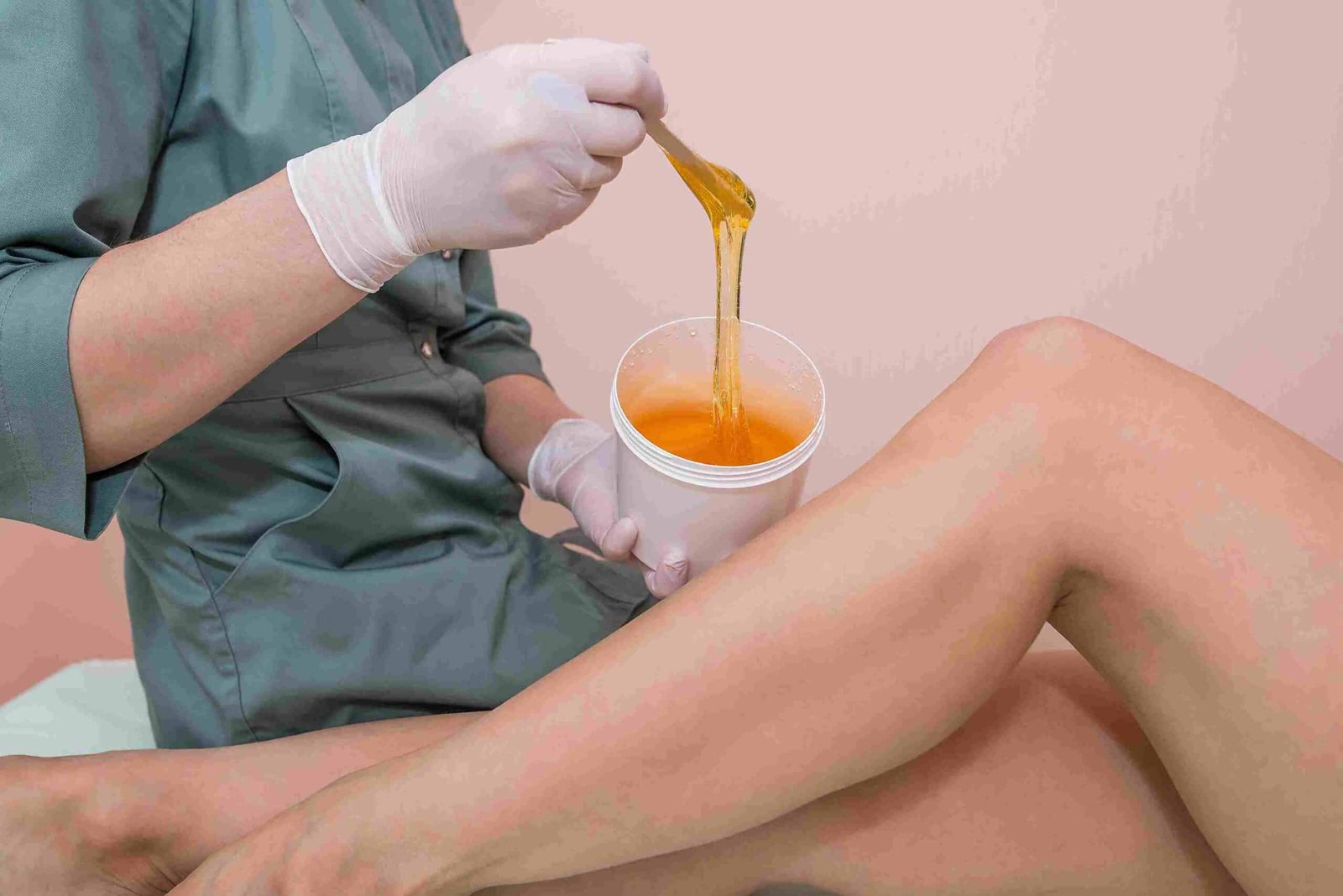 Cracked sugaring wax texture