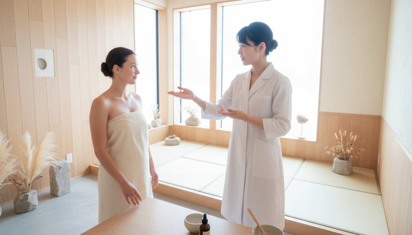 Communicating with esthetician for waxing