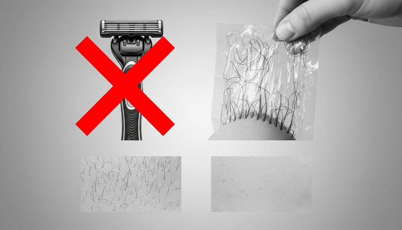 Razor crossed out after waxing