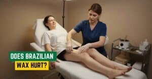 Woman wondering does Brazilian wax hurt while preparing 