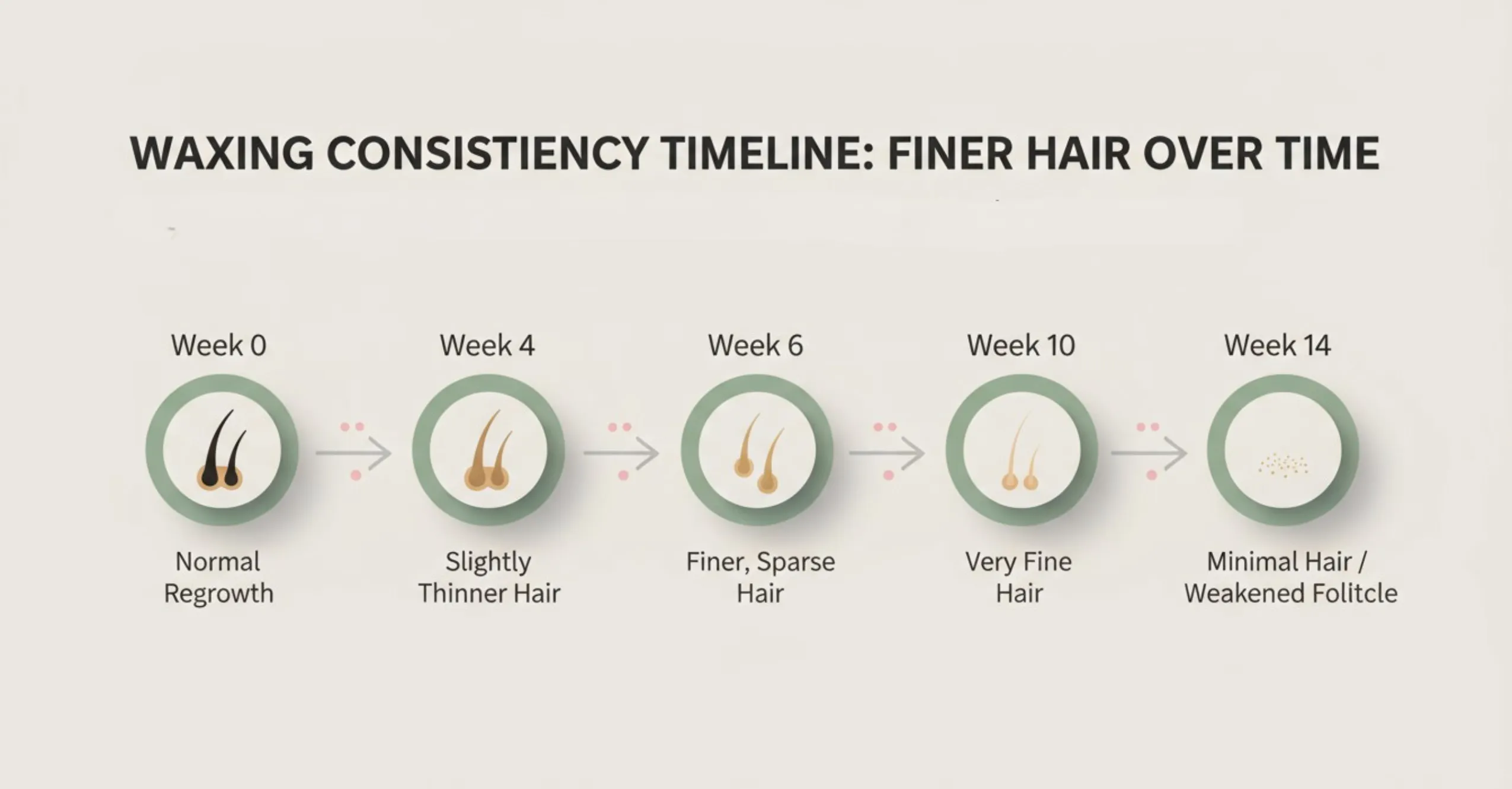 Consistent waxing leads thinner hair