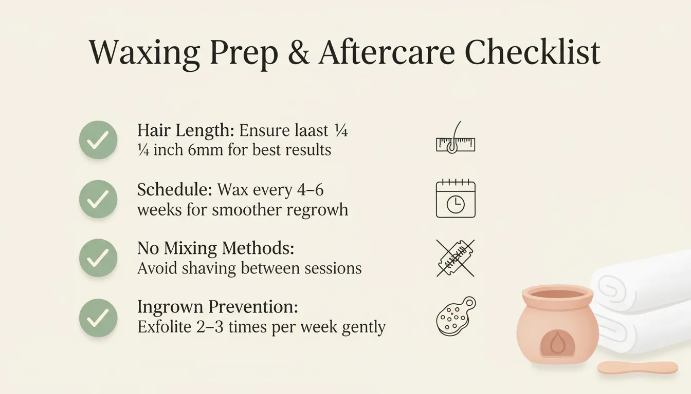 Waxing safety and results checklist