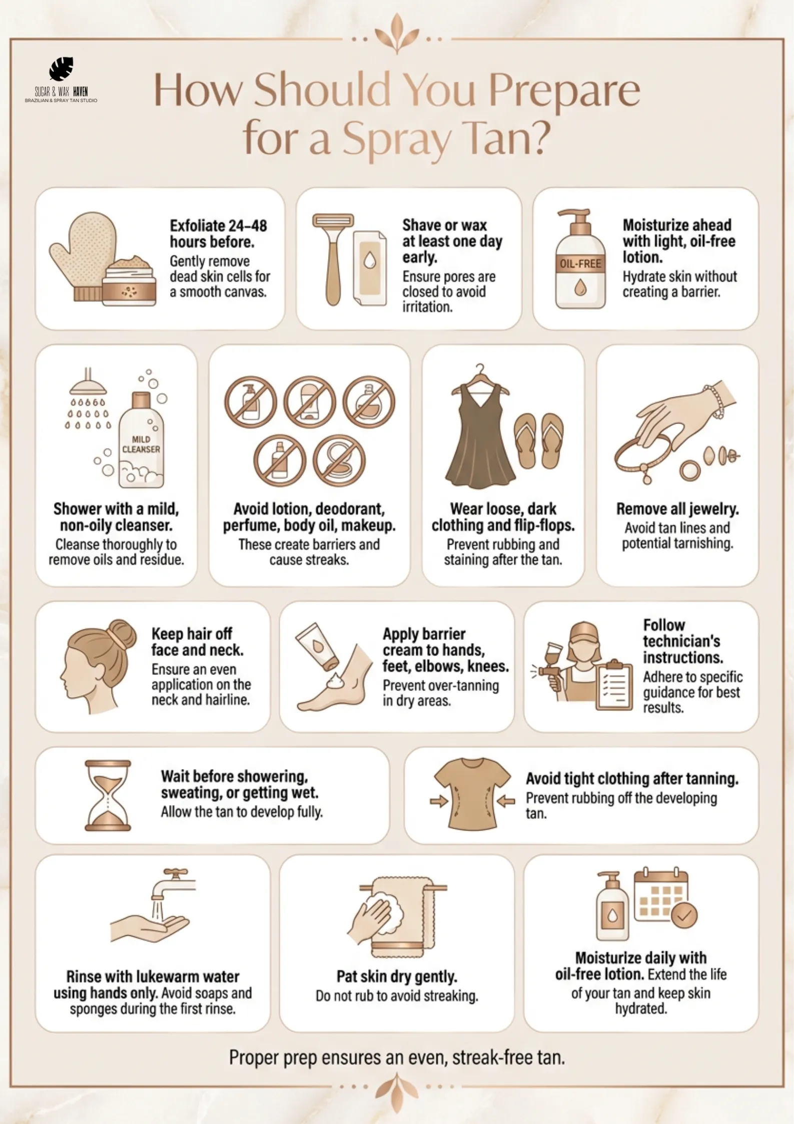 How To Prepare for a Spray Tan