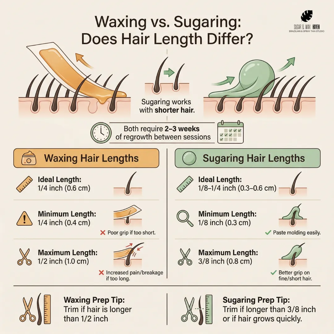 Waxing vs. Sugaring Does Hair Length Differ