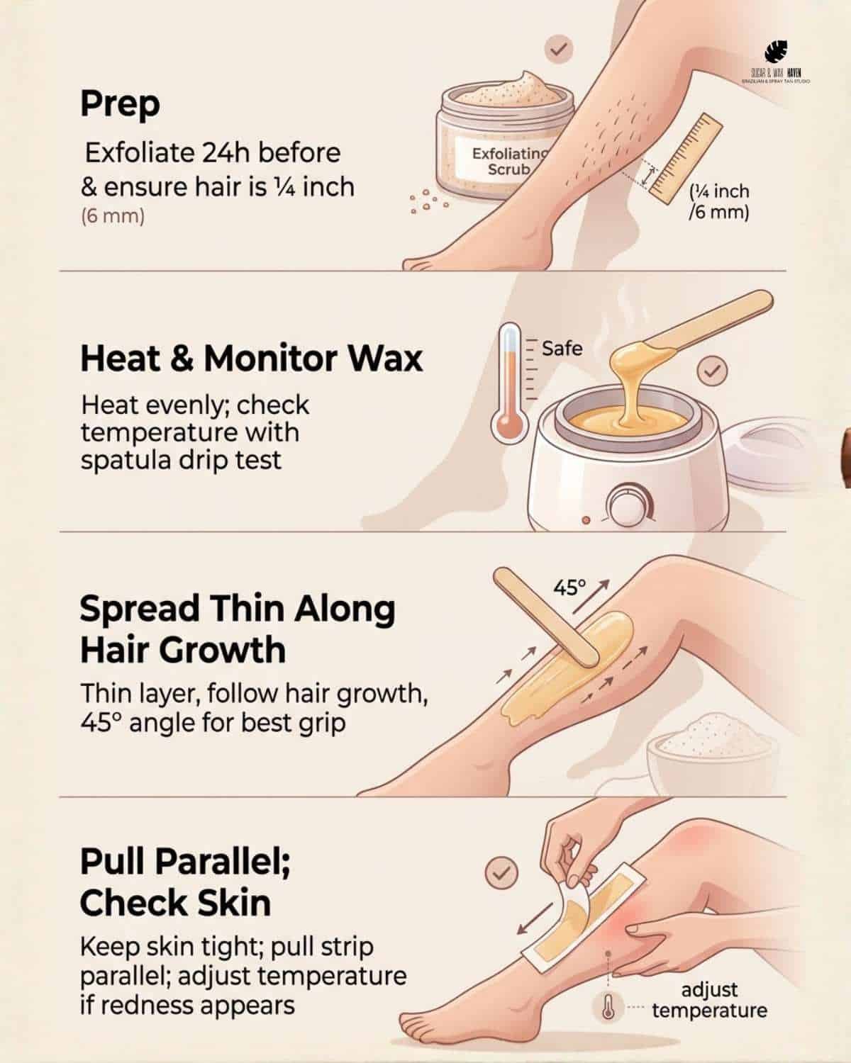 How to Safely Leg Waxing at the Right Temperature