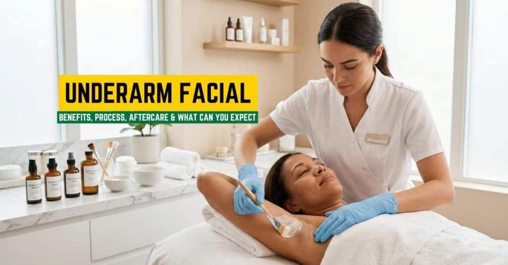 Woman Getting a Refreshing Underarm Facial Treatment