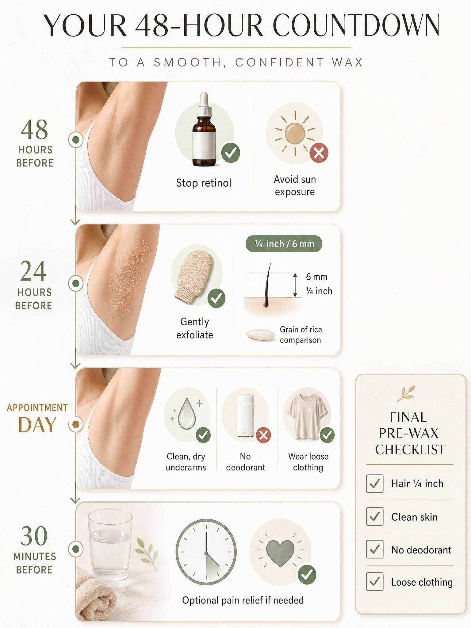 How to Prepare for an Underarm Wax