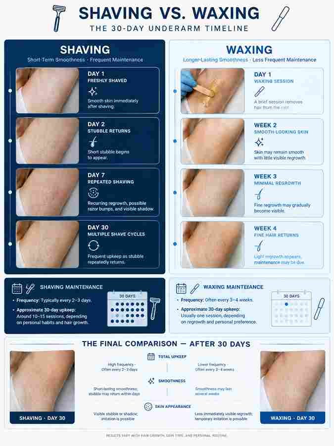 Waxing vs. Shaving Underarms 01